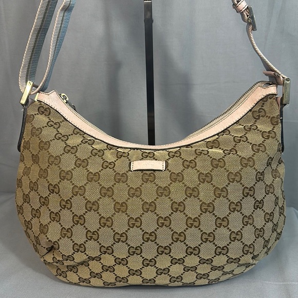 Gucci Monogram Half Moon Crossbody Bag - Picture 2 of 12